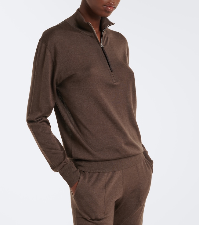 Tod's Cashmere and silk half-zip sweater