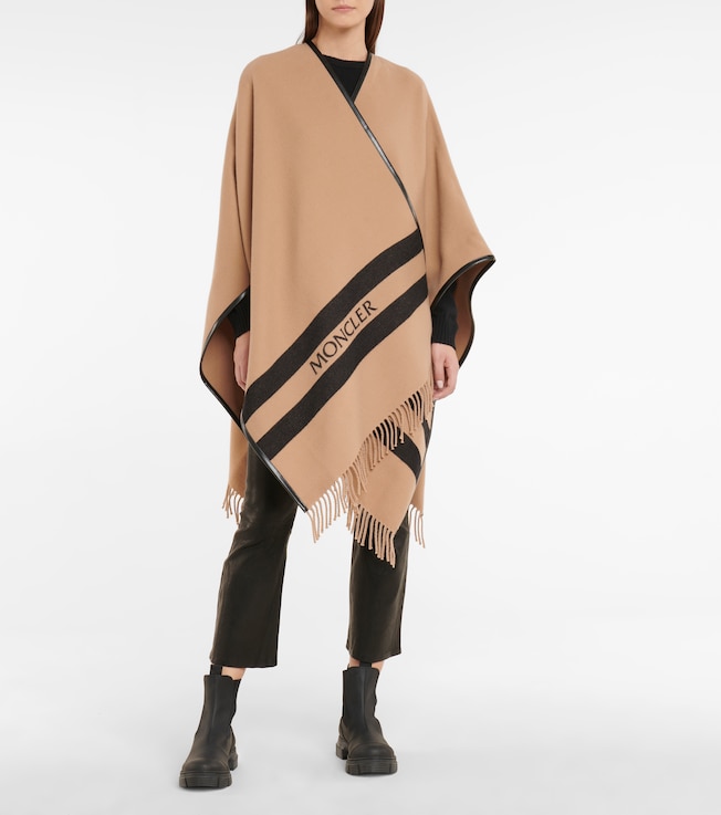 Moncler Wool logo cape