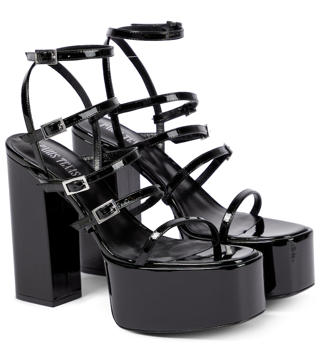 Paris Texas Jessica leather platform sandals