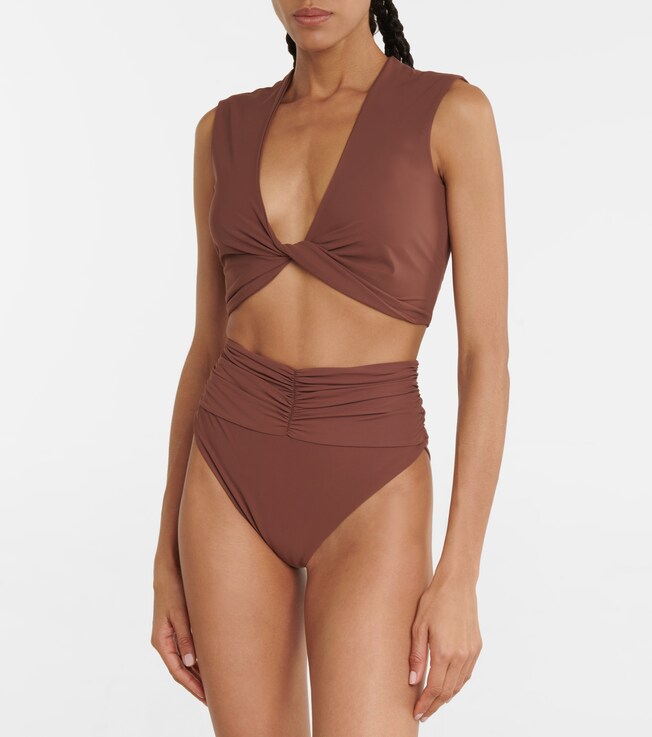 Magda Butrym High-rise ruched bikini bottoms
