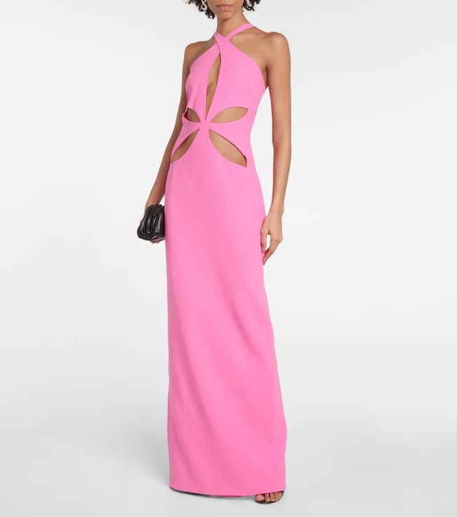 Mônot Cutout halterneck gown