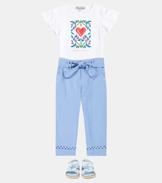 Hose aus Leinen mit Spitze | Tartine et Chocolat