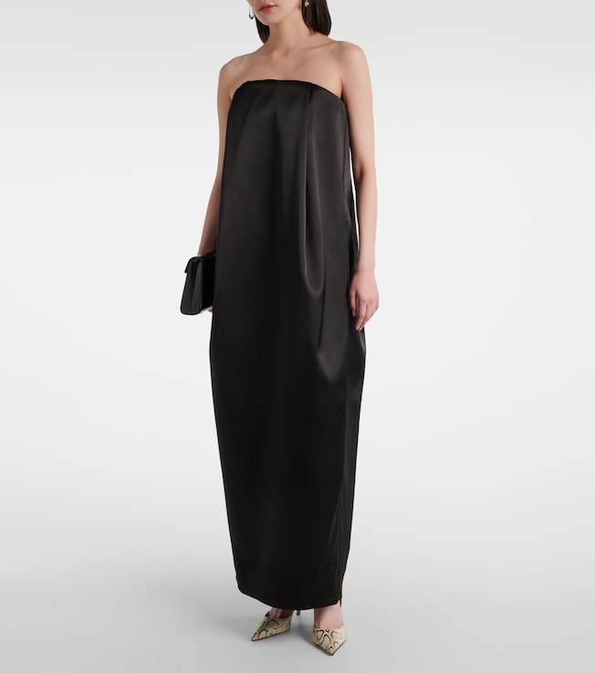 Entire Studios Strapless sateen maxi dress