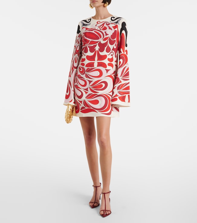 La DoubleJ Mini Supremes printed satin minidress