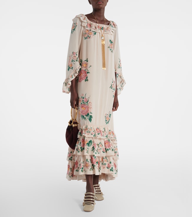Chloé Floral silk crêpe de chine maxi dress