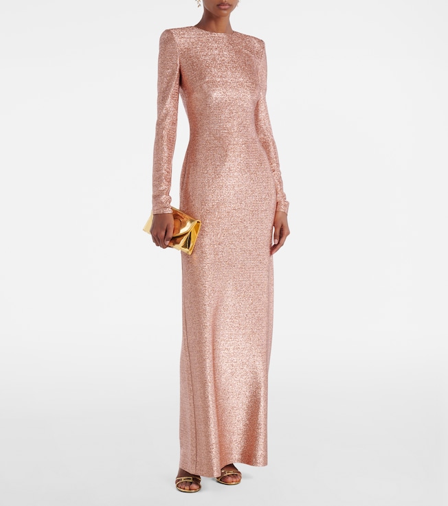 Oscar de la Renta Lamé gown