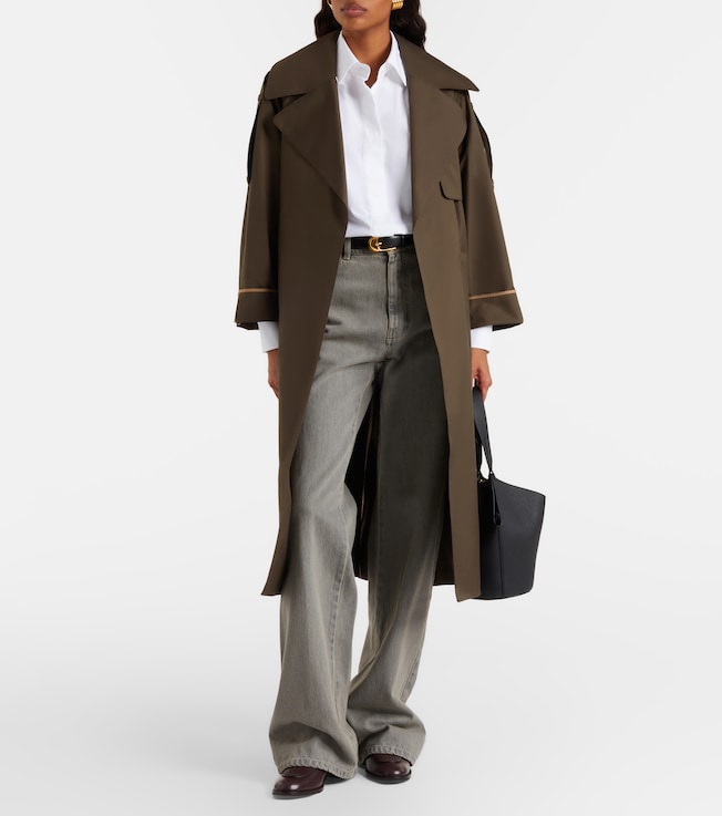 Max Mara Aere cotton poplin and tulle bodysuit