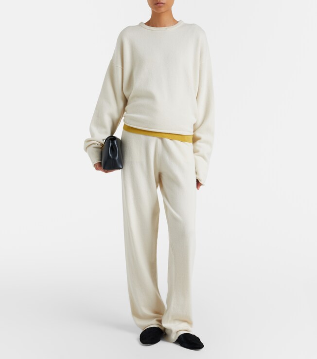 Extreme Cashmere N°320 Rush cashmere-blend straight pants