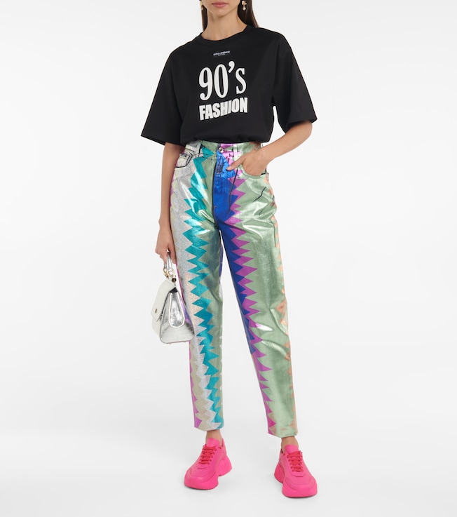 Dolce&Gabbana High-rise printed straight jeans