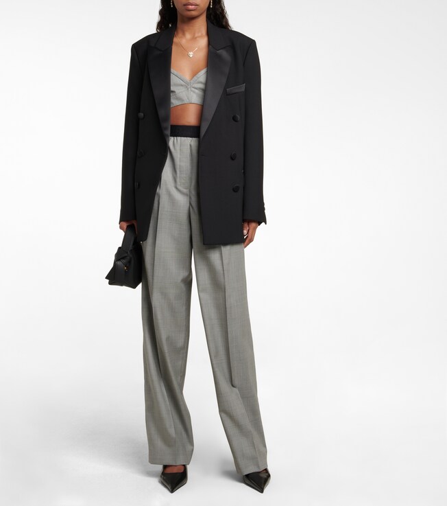 Dorothee Schumacher Checked flared virgin wool pants