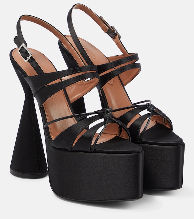 D'ACCORI Belle satin platform sandals