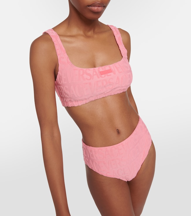 Versace La Greca jacquard bikini bottoms