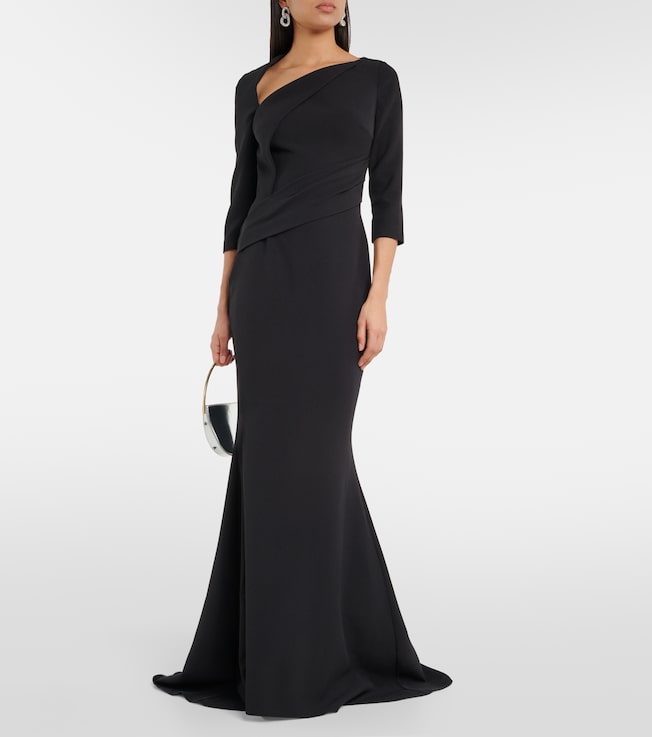 Safiyaa Pollina crêpe gown