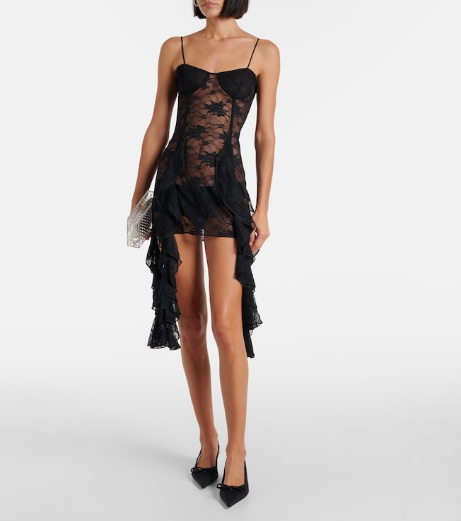 Oséree Ruffled lace minidress