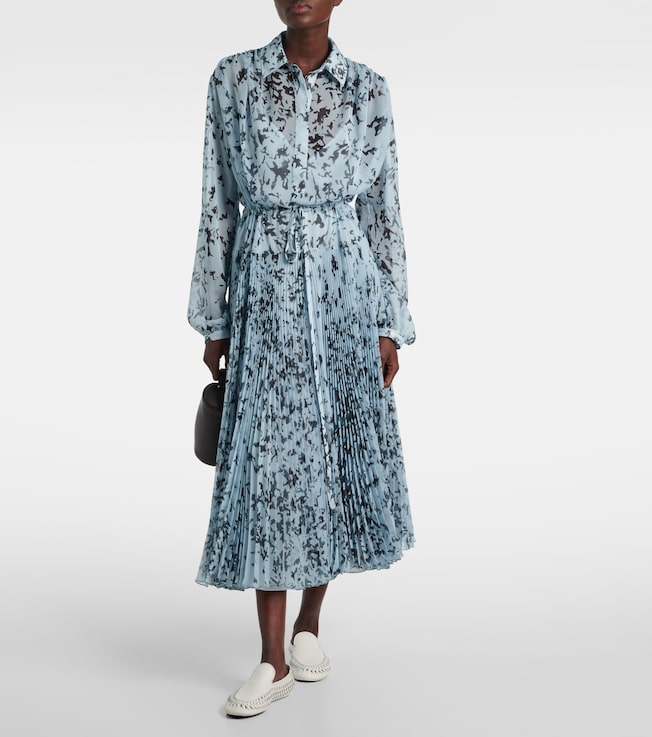Proenza Schouler Jones printed chiffon shirt dress