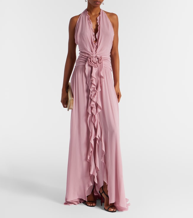 Blumarine Ruffled georgette gown