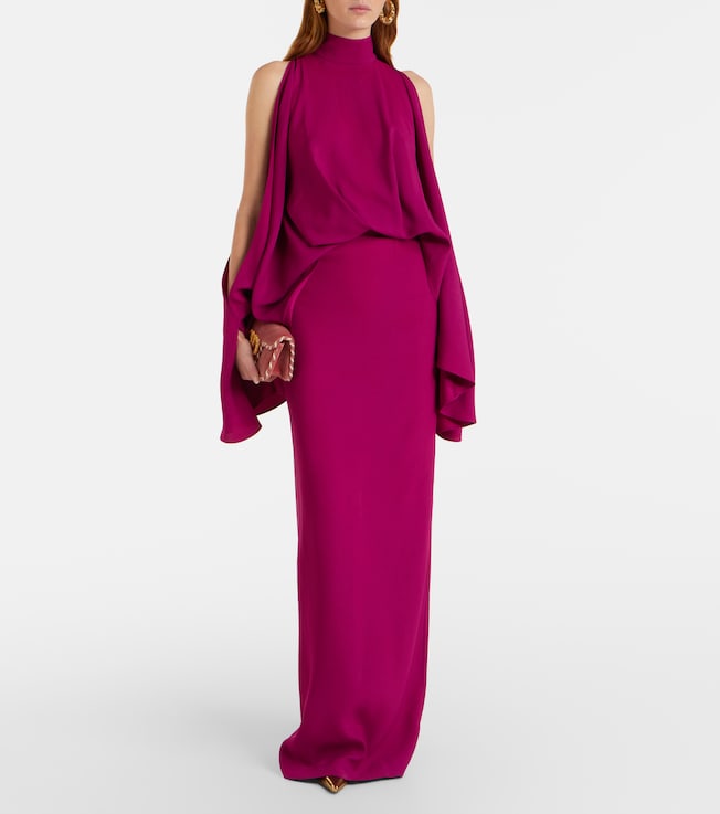 Taller Marmo Bacall draped crêpe cady gown