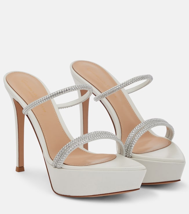 GIANVITO ROSSI Cannes leather platform sandals
