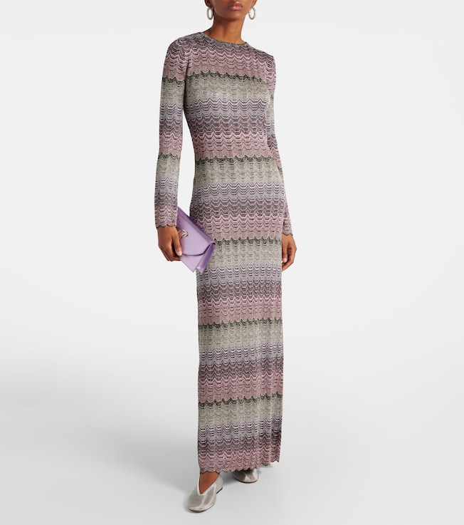 Missoni Open-back lamé maxi dress