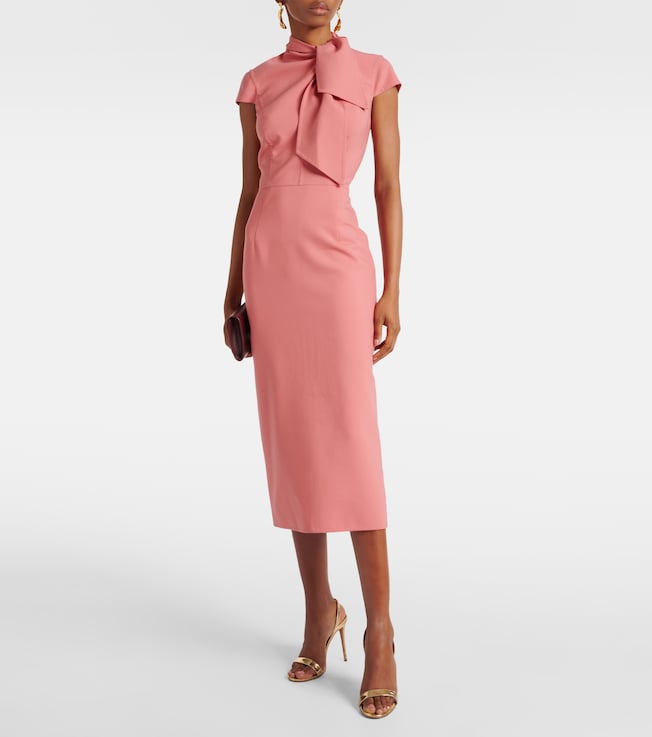 Oscar de la Renta Wool-blend midi dress