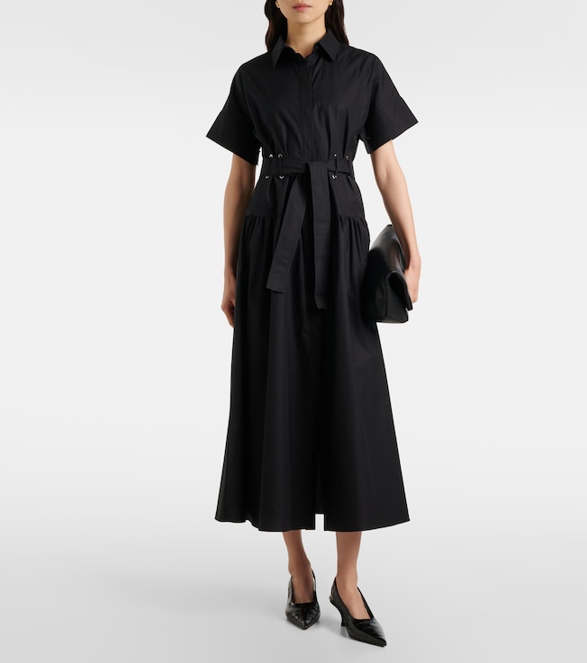 Max Mara Agoraio pleated cotton shirt dress