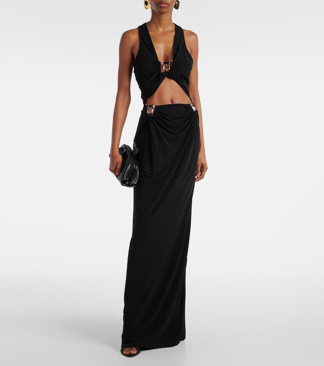 Christopher Esber Duo Bezel Quartz jersey maxi dress