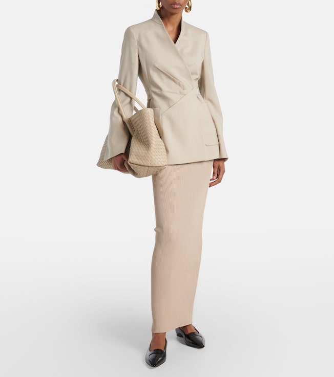 Max Mara Aprile1234 high-rise crêpe maxi skirt