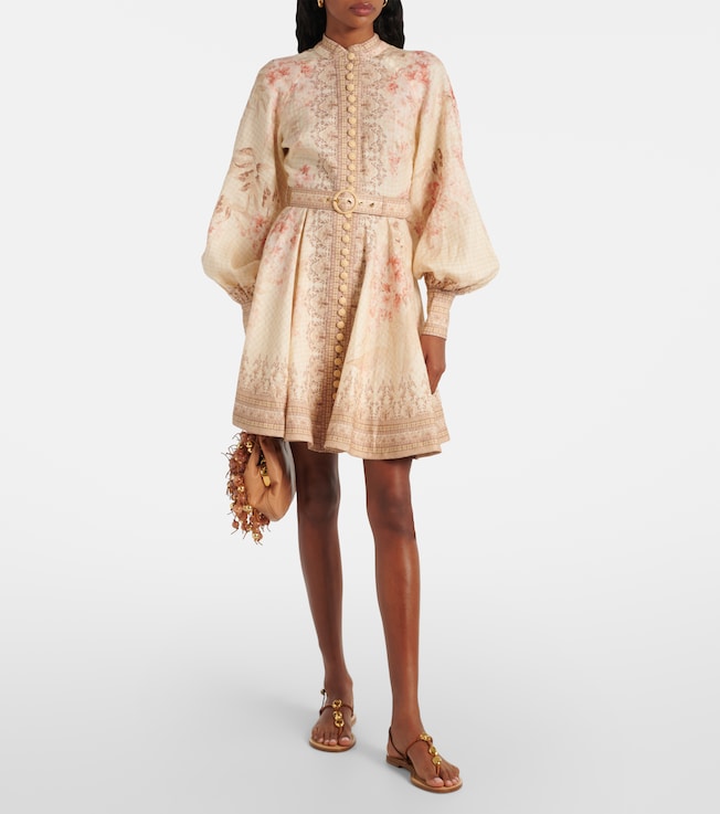 Zimmermann Illuminate floral linen minidress