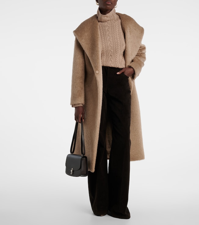 S Max Mara Eliana alpaca, wool, and cashmere blend coat