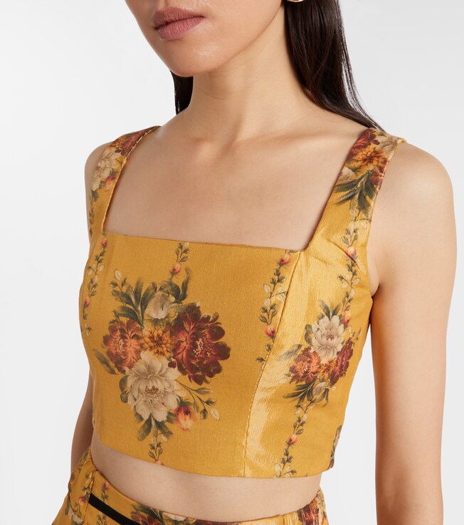 Agua by Agua Bendita Agua by Agua Bendita Amanda floral cotton-blend crop top