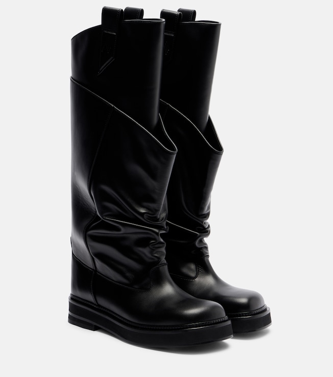 THE ATTICO Passeggiata leather combat boots