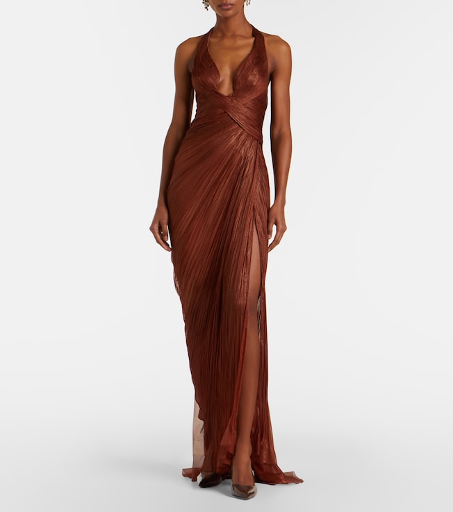 Maria Lucia Hohan Milagros halterneck silk muslin gown