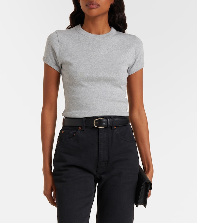 Saint Laurent Cassandre cotton jersey T-shirt