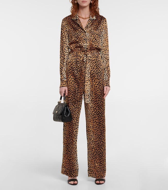 Dolce&Gabbana Animal-print silk-blend jumpsuit
