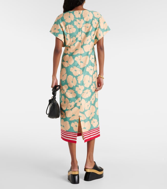 Dries Van Noten Dries Van Noten Floral satin midi dress