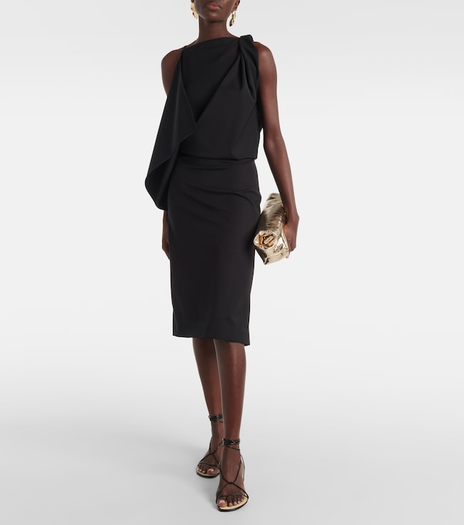 Proenza Schouler Elena draped wool-blend midi dress