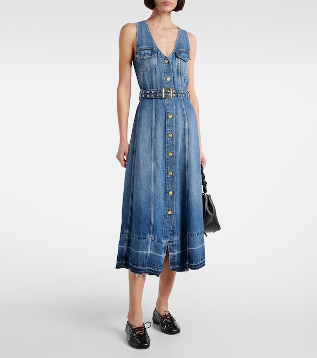 GANNI Denim midi dress