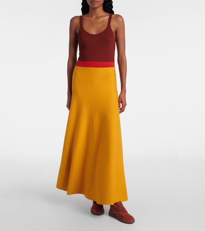 Gabriela Hearst Flaminius colorblocked wool maxi dress