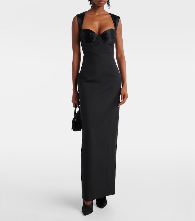 Nina Ricci Cutout virgin wool corset gown