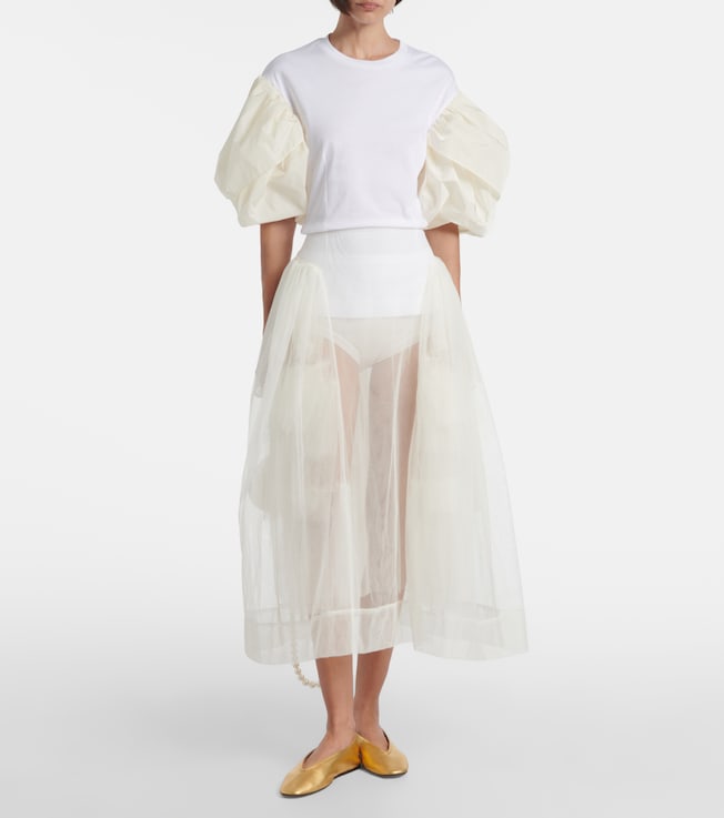 Simone Rocha Puff-sleeve cotton jersey T-shirt