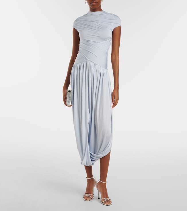 self-portrait - x Christopher Kane Lace Satin Long Sleeve Maxi Dress | Plush