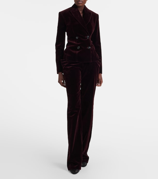Alaïa Cotton velvet straight pants