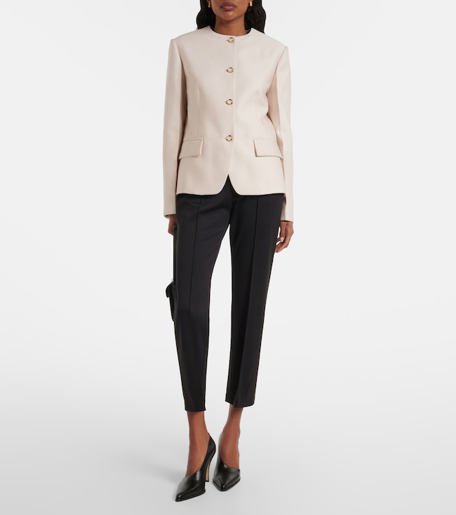 AGNONA Jersey cropped slim pants 
