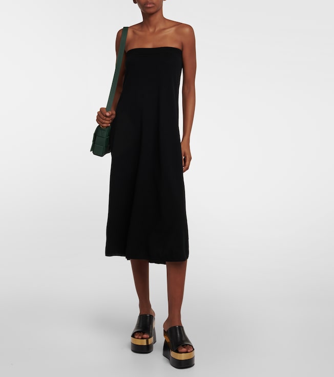 LISA YANG Dolly strapless cashmere midi dress