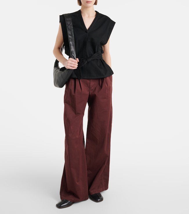 Lemaire Chasuble belted denim top
