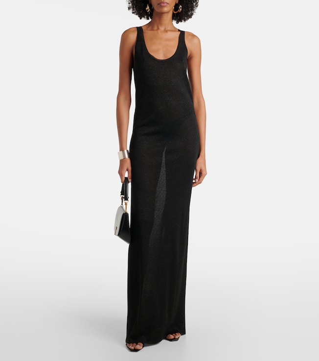Saint Laurent Lamé maxi dress