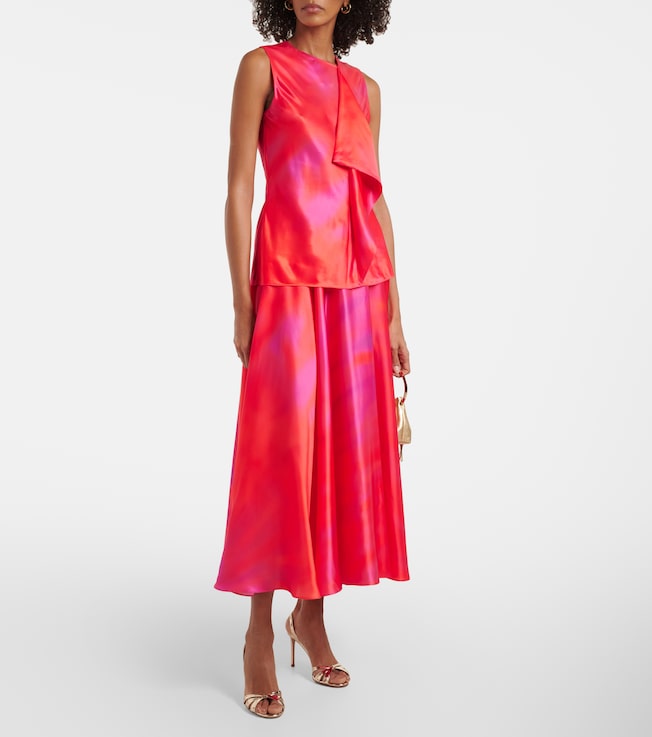 Roksanda Kiara printed draped top