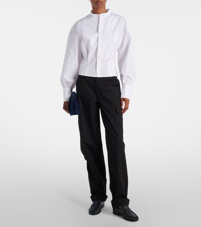 Polo Ralph Lauren - Cotton-jersey and gathered cotton-poplin midi dress | Plush Polo Ralph Lauren - Cotton-jersey and gathered cotton-poplin midi dress | Plush