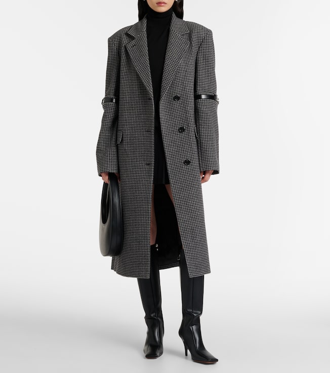 Coperni Houndstooth wool and cashmere coat