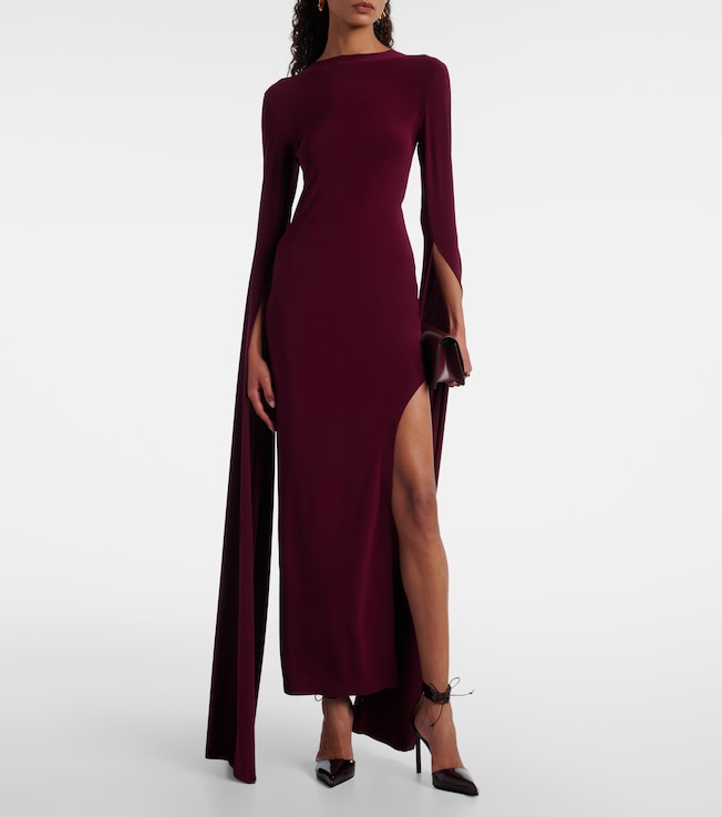 Norma Kamali Side-slit gown